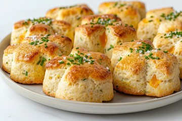 Delightfully Crafted Cheddar Chive Scones with Tender, Fluffy Interior