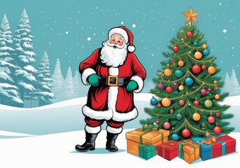 Festive Greetings with Santa Claus