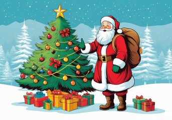 Festive Greetings with Santa Claus