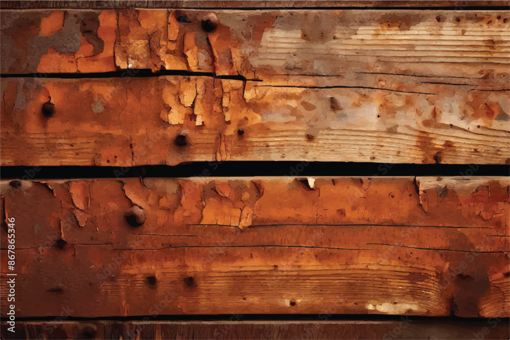 Wall mural old brown wooden plank texture background. rusty wood texture background. rusty wooden panels backgr