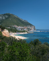 Fototapeta premium Summer coastline of Golfo di Orosei and Cala Gonone on the west coast of Sardinia. High quality photo