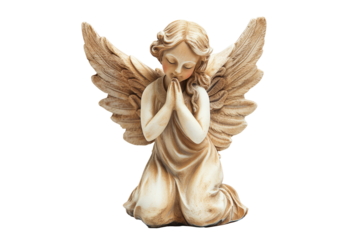 Praying Christmas angel figurine