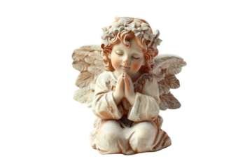 Christmas angel figure in prayer