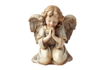 Christmas figurine of an angel praying