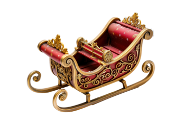 Decorative miniature Christmas sleigh