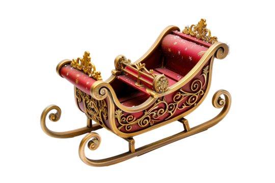 Decorative miniature Christmas sleigh