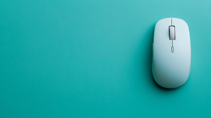 Wireless mouse mockup on Blue background