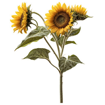 sunflower on transparent background