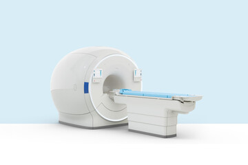 MRI Scanner - Magnetic resonance imaging machine isolated on white background