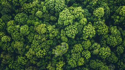 Naklejka premium An aerial perspective of a forest