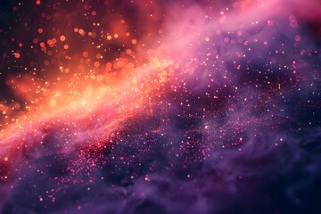 Fototapeta premium Mesmerizing Cosmic Nebula with Glowing Particles