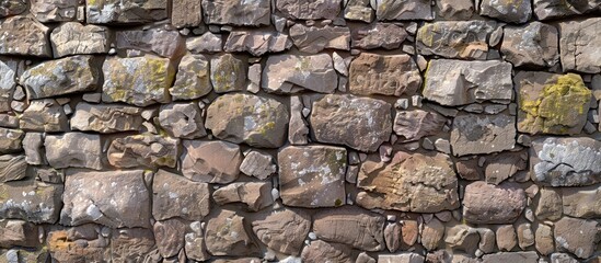 Fototapeta premium Stone Wall Texture Background of an Ancient Castle
