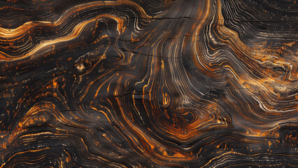 Artistic Impressions: Abstract Design of Aged Wood Grain in Sketch Texture