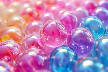 Vibrant Array of Colorful Glass Spheres