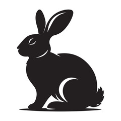 Rabbit vector silhouette