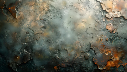 Abstract Rustic Decay Texture: Evocative Grunge and Oxidation on Metal Surface
