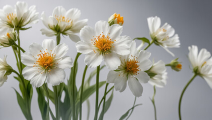 Obraz premium beautiful white flowers macro blossoming