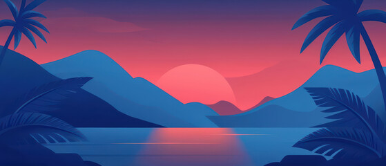 Inspire wanderlust and curiosity with a captivating cyber landscape banner