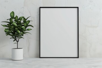 Make a statement with an empty poster frame, allowing your message to take center stage against a captivating backdrop, with room for text to captivate your audience