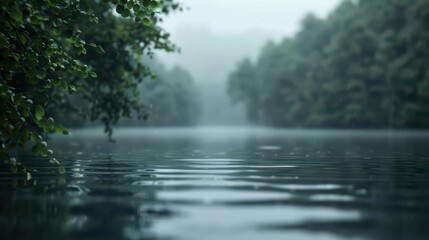 Unwind amidst the tranquility of an empty wood, taking in the picturesque spectacle of a mesmerizing landscape view that captivates the senses with copy space for reflection