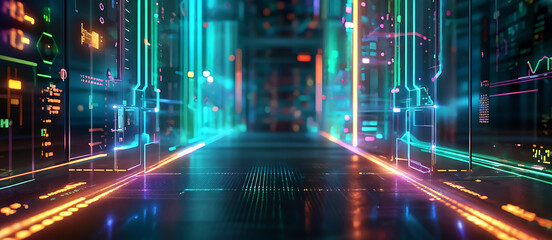  Digital background ideal for technological operations, neural networks, AI, data transmission and encryption, digital archives, audio and visual representations, scientific research 