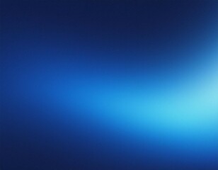 Fototapeta premium Blue gradient background grainy glowing blue light on dark backdrop noise texture effect banner header design