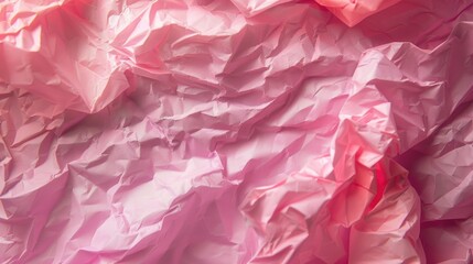 Crumpled pink paper for texture or background