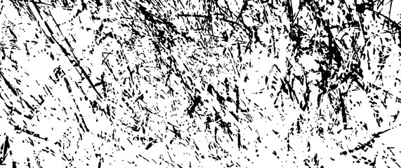 Black white grunge isolated vector background for cards, invitation, poster, flyer. Grunge dirty template with brushstrokes for design.