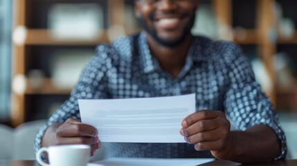 Businessman Handing Document: Office Interaction
