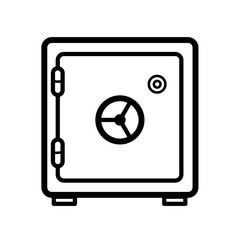 safe, armored cabinet - vector icon