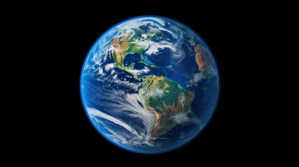 Fototapeta premium planet earth illustration against black background