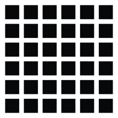 Black-filled, stroke-free square divided into a 6x6 grid. 
