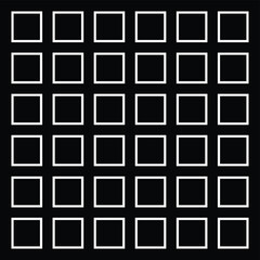 Black-filled, stroke-free square divided into a 6x6 grid. 