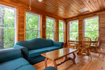 Staged Log Home Interior 