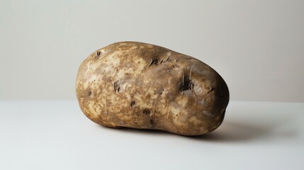 Obraz premium Artificial potato against white backdrop