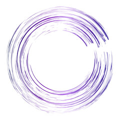 grunge frame in circle shape isolated on white background vector illustration