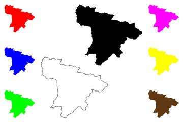 Santo Domingo de los Tsachilas Province (Republic of Ecuador, Provinces of Ecuador) map vector illustration, scribble sketch Santo Domingo de los Tsachilas map..