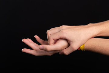 Itchy hands. Skin disease. Irritation, allergy.