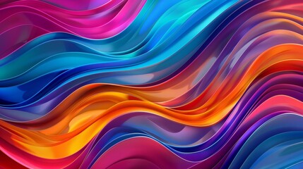 Colorful abstract wavy pattern with vibrant gradients