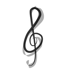 treble clef on white