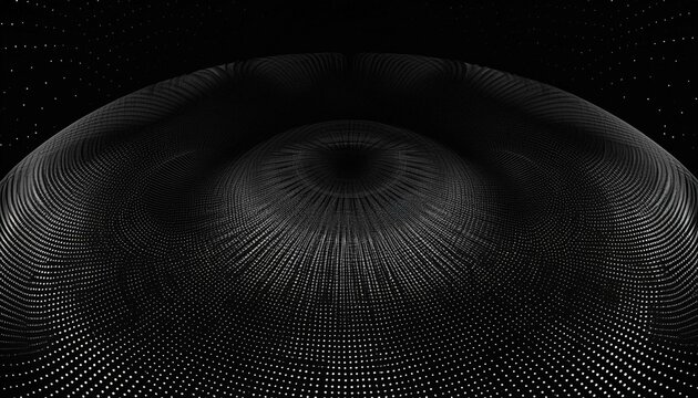 Design halftone black background. Decorative web layout or poster, banner.
