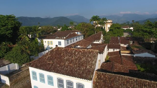 Aerial view of the historic center of Paraty, a city founded by the Portuguese in 1667 during the gold cycle - Paraty, Rio de Janeiro, Brazil