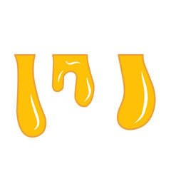 vector illustration of dripping honey