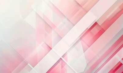 Pink and white geometric shapes. AI.
