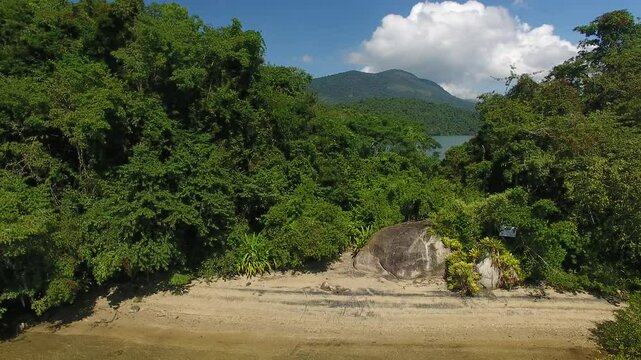 Aerial view of Cotia Island - Paraty, Rio de Janeiro, Brazil