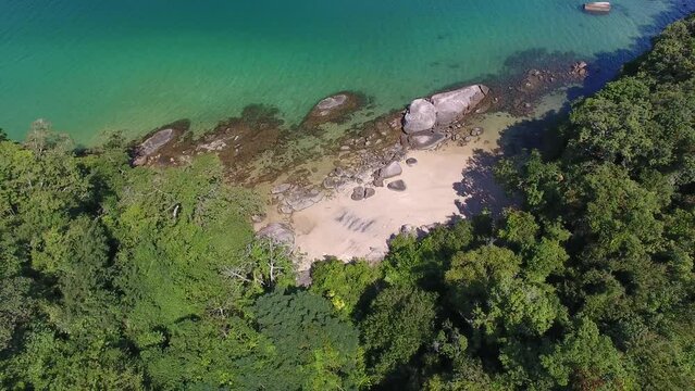 Aerial view of Cotia Island - Paraty, Rio de Janeiro, Brazil