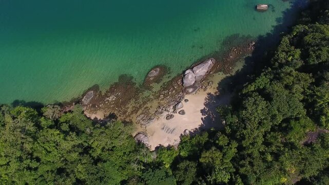 Aerial view of Cotia Island - Paraty, Rio de Janeiro, Brazil