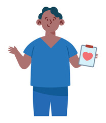 male nurse hospital professional staff