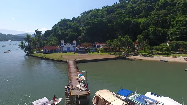S&atilde;o Pedro Church, Ara&uacute;jo Island, Paraty Bay - Paraty, Rio de Janeiro, Brazil
