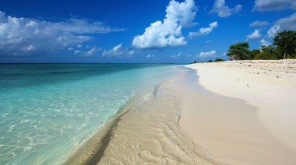 Fototapeta premium Sunrise at a White Ocean Beach
